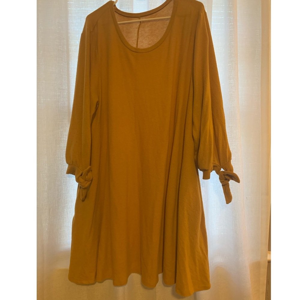 Mustard Yellow Swing Dress with pockets!